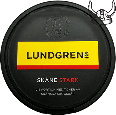 Lundgrens Skåne Stark snus has a rich tobacco flavor with notes of Swedish forest berries.