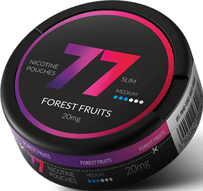 77 Nicotine Pouches Forest Fruits has the aroma of forest fruits is enchanting with its intensity and carefully selected combination of flavors! 