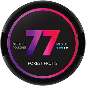 77 Nicotine Pouches Forest Fruits has the aroma of forest fruits is enchanting with its intensity and carefully selected combination of flavors! 