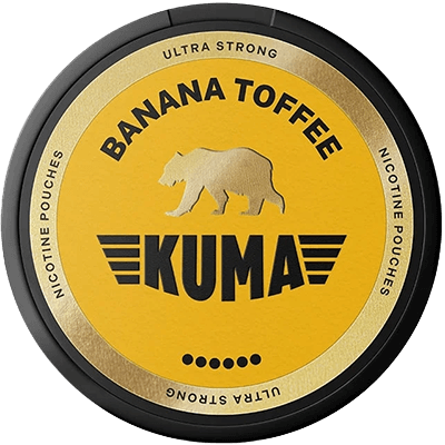 The KUMA Banana Toffee nicopod mixes sweet banana with smooth toffee in a slim design