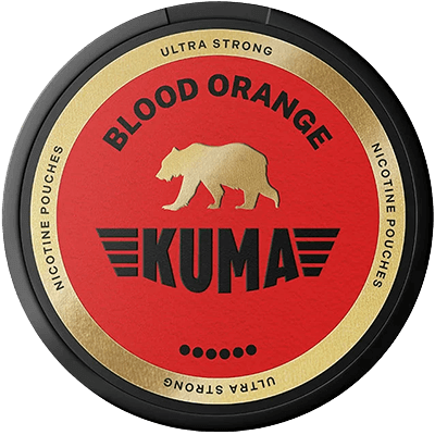 Try the KUMA Blood Orange pouch, featuring a refreshing citrus taste alongside a pronounced nicotine strength