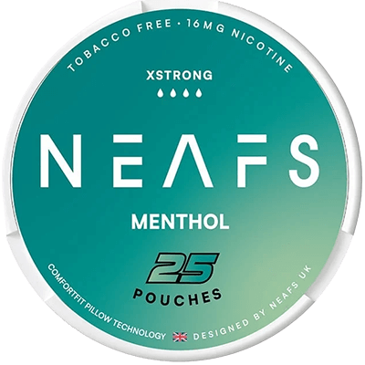 Enjoy the crisp intensity of NEAFS Menthol X-Strong. Each slim, discreet pouch delivers 16 mg of nicotine, combined with a menthol flavor for a strong and refreshing experience.