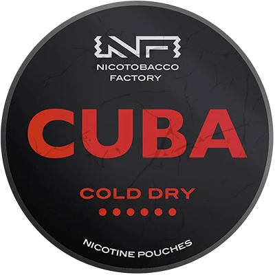 Buy CUBA Cold Dry Black nicotine pouches in the Philippines