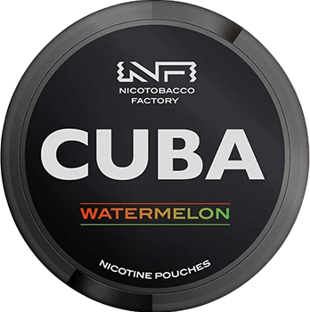 CUBA Black Watermelon features the distinct flavor of watermelon. Each pouch comes in a slim format with a nicotine strength of 43 mg per pouch.
