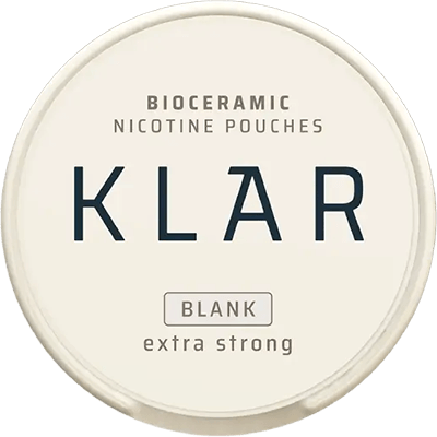 Klar Blank nicotine pouches uses patented bioceramic technology to deliver a faster release