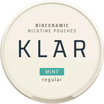 Klar Mint Regular Mini 3mg nicotine pouches provide a light nicotine strength with a crisp, refreshing mint taste