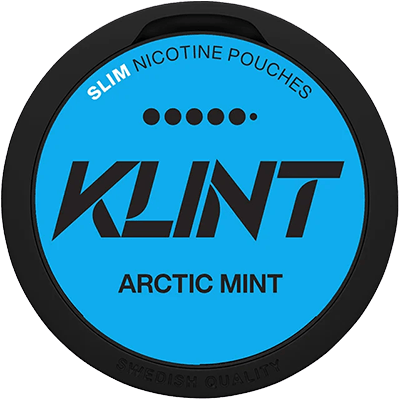 Klint Arctic Mint Slim is a slim tobacco-free nicotine pouch with an intense taste of mint