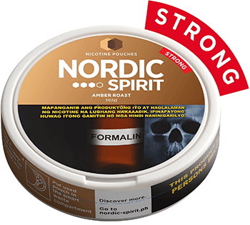 Buy Nordic Spirit Amber Roast strong nicotine pouches in the Philippines