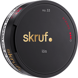 Skruf Stark Loose snus has a slightly mild tobacco taste that is accompanied by the traditional flavors citrus, bergamot and rose oil. 