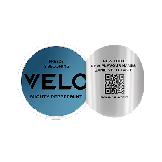 Velo Freeze has become Mighty Peppermint - new name and design, but same product.