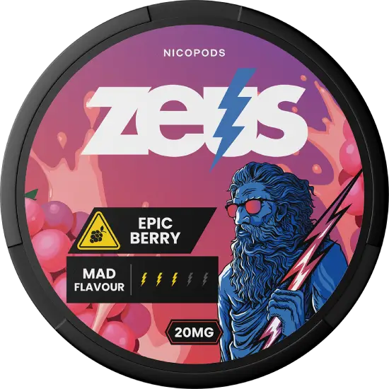 Order flavored nicotine pouches like Zeus Epic Berry online in the Philippines from swebest.com