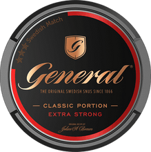 Load image into Gallery viewer, Snus with a classic taste of General with a stronger and full tobacco flavor and bergamont flavoring