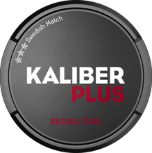 Load image into Gallery viewer, Kaliber Plus Original Snus has a dark and spicy tobacco taste with notes of lingonberries and bergamot, along with hints of cocoa and bitter orange.