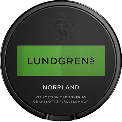 Lundgrens Norrland snus is made from organic Swedish grown tobacco. It has a genuine tobacco taste with hints of fir tree sprout and mountain flowers.