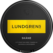 Load image into Gallery viewer, Lundgrens is made from organic Swedish grown tobacco. It is a traditional snus with a rich tobacco flavor with meadow flower, spruce needle, and hints of forest berries.