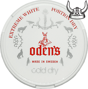 Oden's Cold Extreme White Dry Portion is a super strong snus in nicotine content and it deliver a refreshing flavor of spearmint