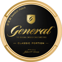 Load image into Gallery viewer, Snus with its full-bodied and spicy tobacco taste, where you will also find hints of citrus-like spice bergamot and tea, dried grass and leather