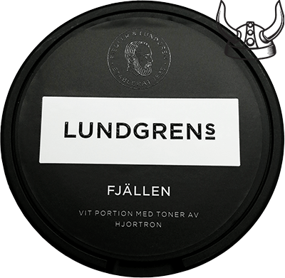 Lundgrens Fjällen is a white portion snus in a perforated bag that sits comfortably and has a low drip, with a taste of cloudberry.