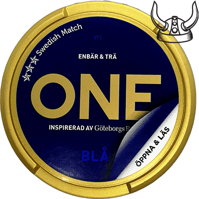 The new ONE Blå (Blue), inspired by Göteborgs Rapé snus with light and spicy tobacco character, has clear elements of lavender and juniper, as well as a little wood and citrus.