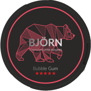 Björn is part of a new serie from the producers of 77 pouches.  Bubble Gum has as you may see by the name, a flavour of Bubble Gum with a high nicotine strenght of 30mg/g.