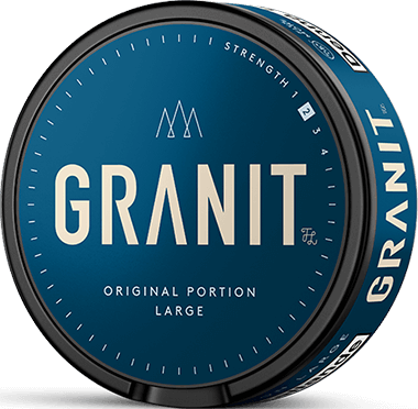 Granit Original is a classic portion snus with a clear taste of tobacco together with a blend of pepper, spice, bergamot and salmiak.