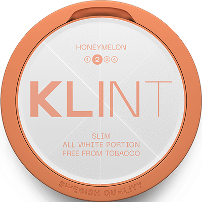 Klint Honeymelon Slim Nicotine Pouches has a sweet and smooth taste of freshly picked honeydew melon. Delivered in the slim format and is normal in strength.