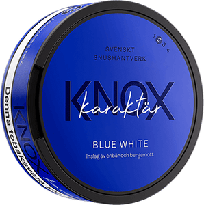 Knox Blue White Portion is a white portion snus that combines tobacco flavors with hints of citrus and lavender. The portions can be described as fully-packed and therefore a favorite to many Swedes. 