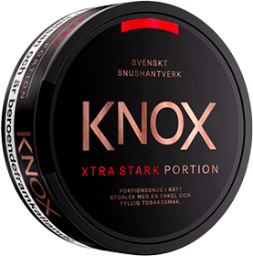 Knox Original Xtra Strong Portion snus is a high nicotine, with a smooth long lasting robust tobacco flavor that is not over powering. By the makers of Skruf Snus.