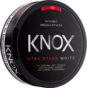 Knox Xtra Strong White Portion is a white-portion snus with a clear taste of tobacco and with a touch of citrus. Now with an extra strong strength in the Philippines.