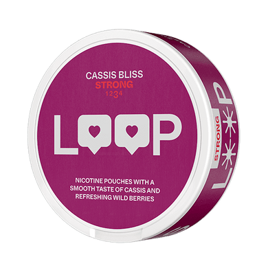 LOOP Cassis Bliss is a tobacco-free snus with a fruity taste of currant