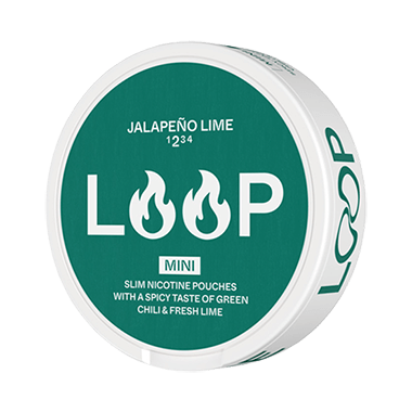 Loop Nicotine pouches with a combo of sweet and fresh lime with an exciting heat of peppery green jalapeño. Unexpected, but a completely irresistible combination