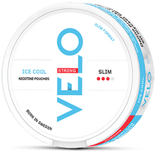 Load image into Gallery viewer, Velo Ice Cool is a tobacco-free snus with an intense taste of mint and a cool burn