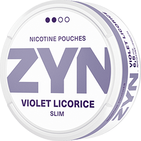 ZYN Viloet Licorice is predominantly violet with licorice undertones.
